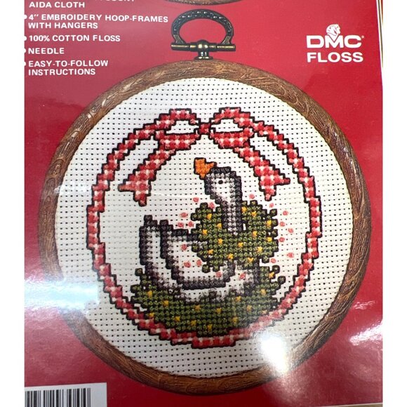 Vogart Crafts Christmas Doubles Cross-Stitch Kit With Goose Designs & DMC Floss - Picture 3 of 4